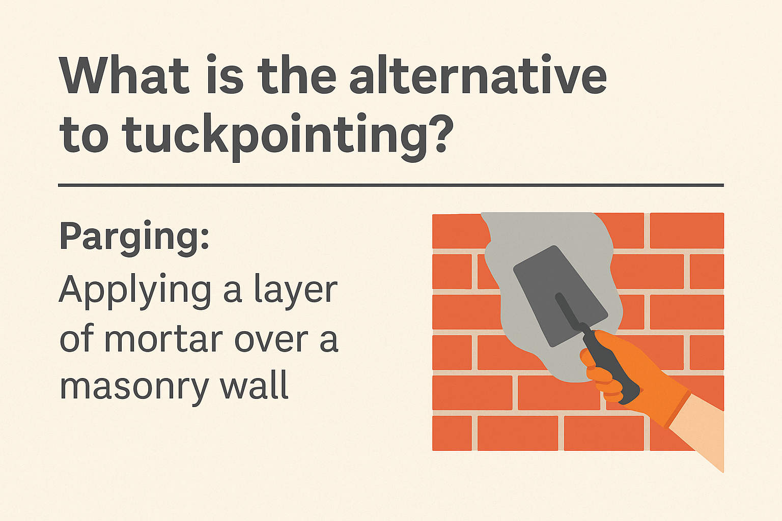 What is the Alternative to Tuckpointing?