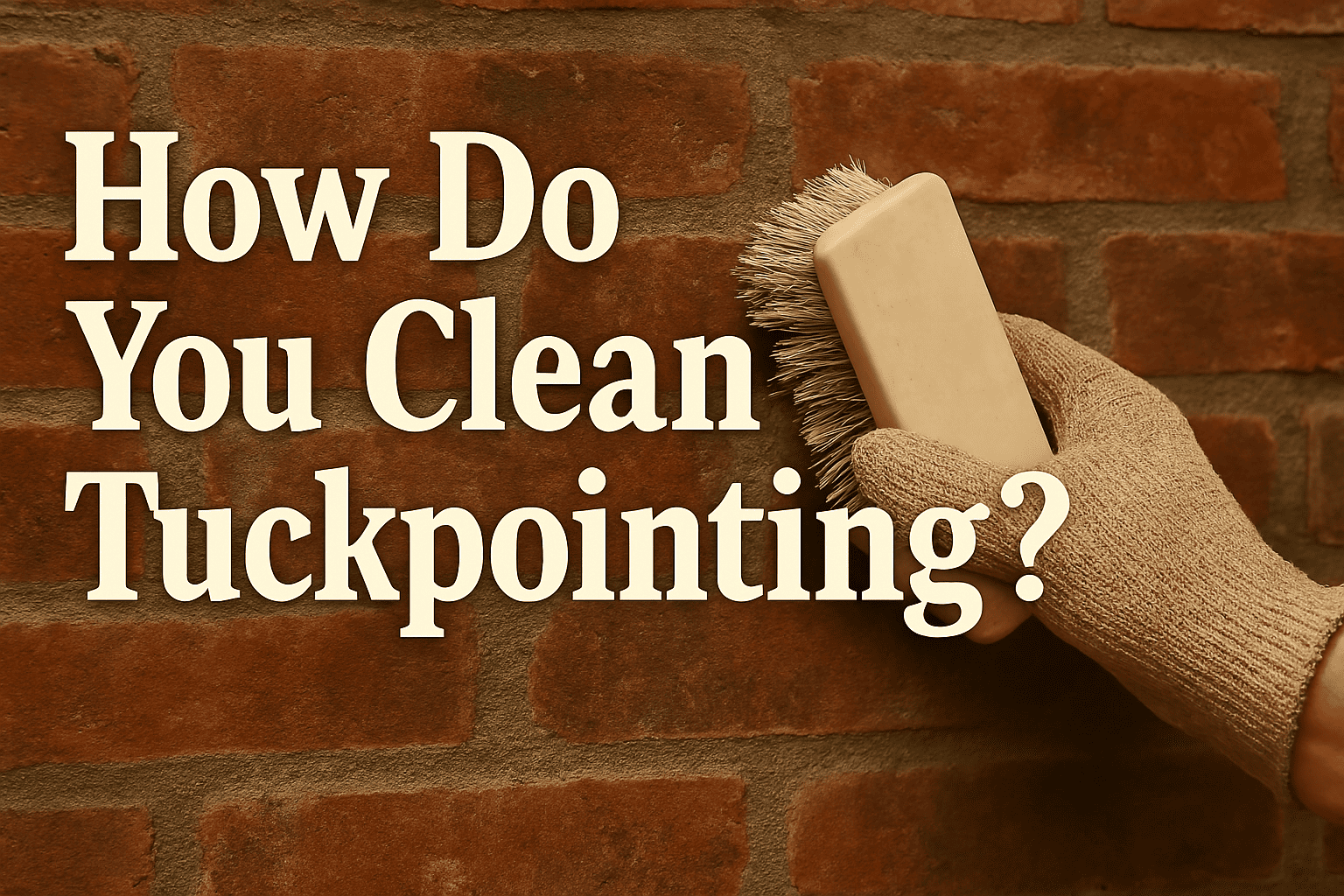 How do you clean tuckpointing