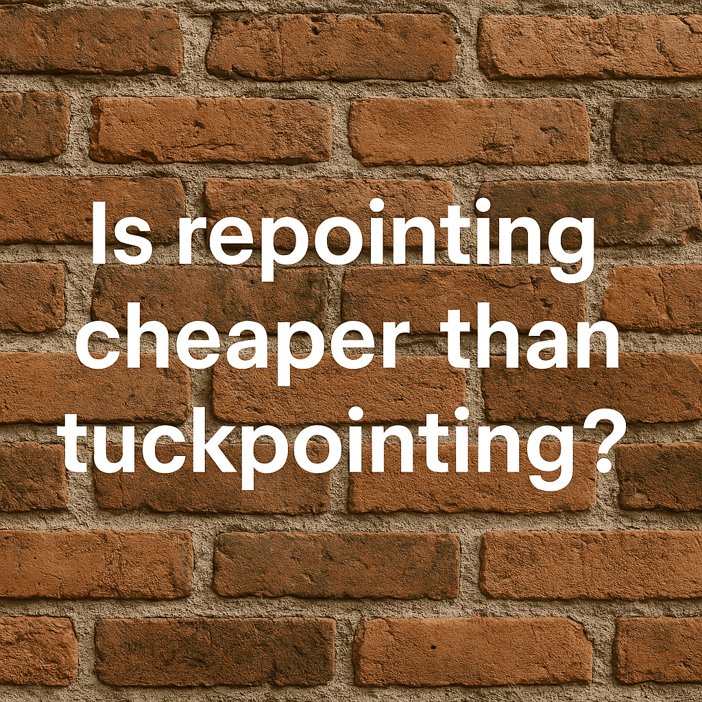 Is repointing cheaper than tuckpointing