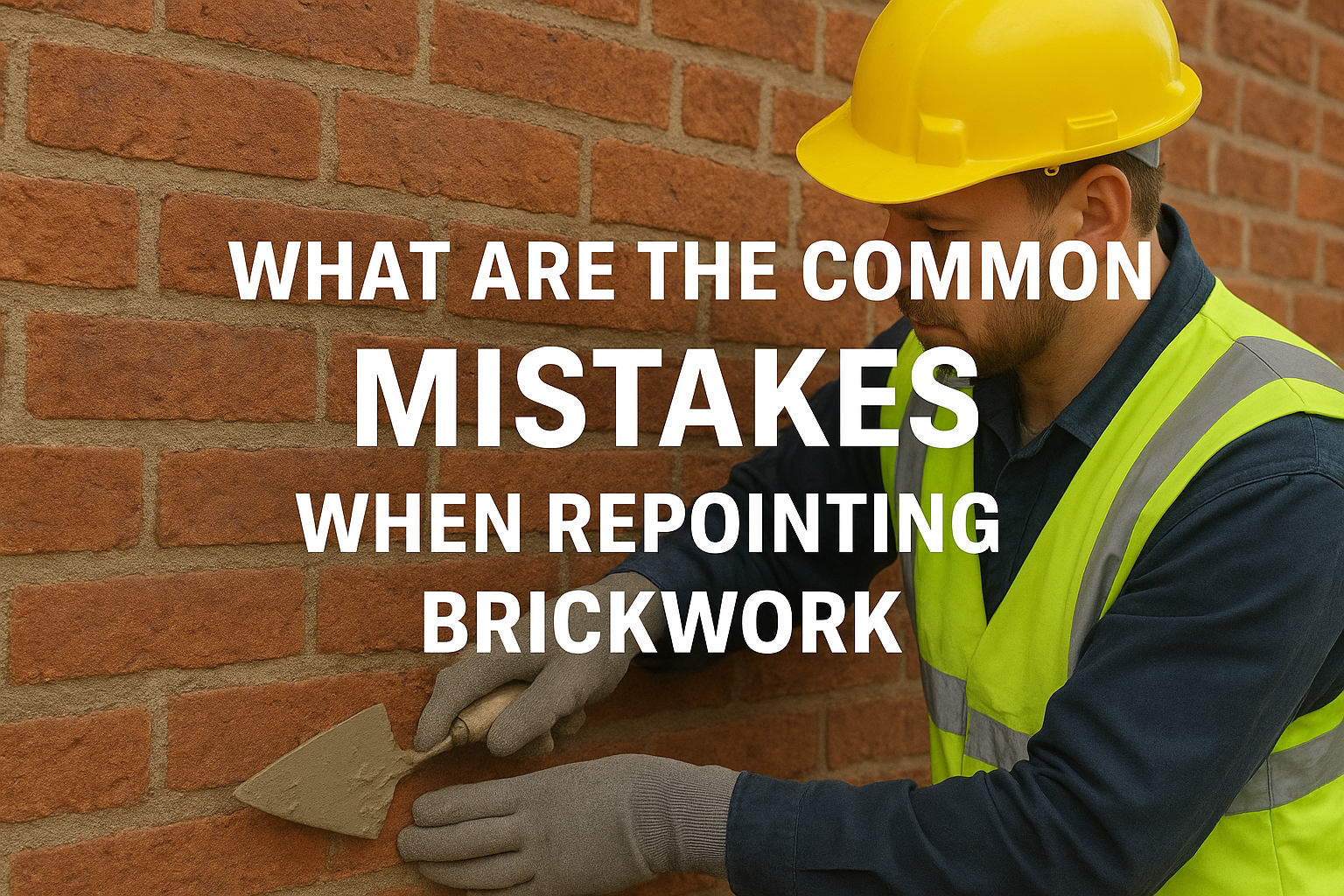 What are the common mistakes when repointing brickwork