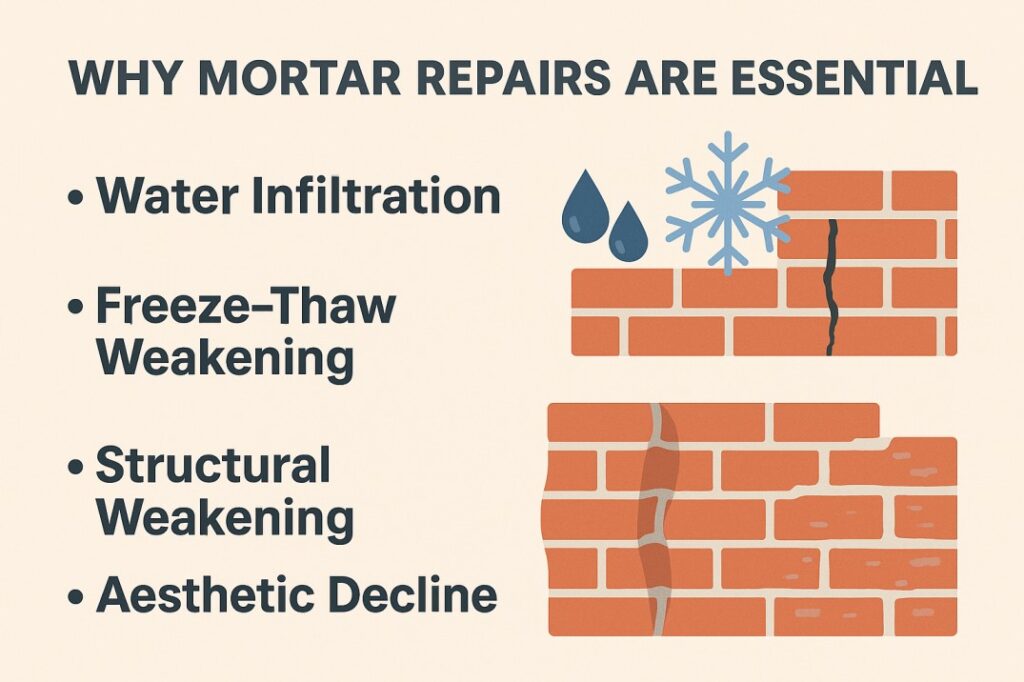 Tuckpointing and Brickwork Restoration 2 Why mortar repairs are essential 1