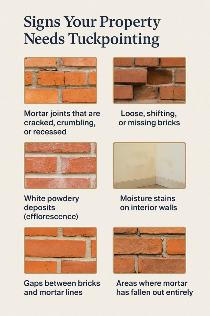 Tuckpointing and Brickwork Restoration 7 signs your property needs tuckponting