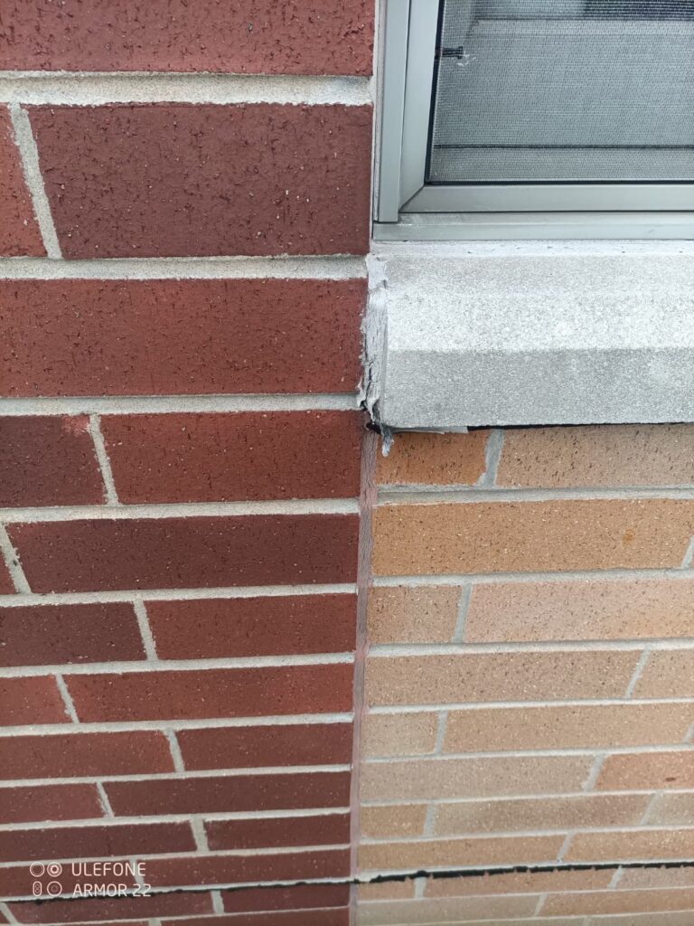 Balcony Refinishing & Sealant Program Masonry sill and sealant joint detail